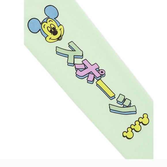 Disney Green Mickey Mouse Cropped Hoodie Sweatshirt - Picture 4 of 9